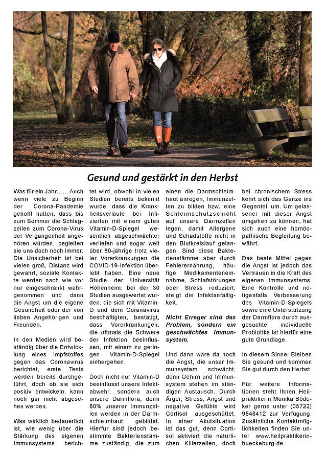 Presseveröffentlichung im Senioren Journal am 1. August 2020