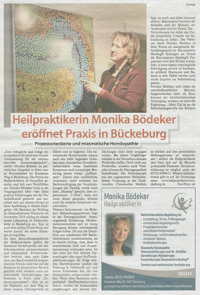 Presseveröffentlichung in der TuHus am 26. Januar 2019