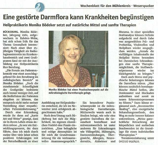 Presseveröffentlichung im Weserspucker am 4. September 2019