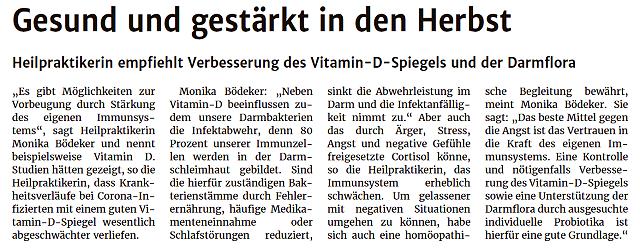 Presseveröffentlichung im Weserspucker am 19. September 2020