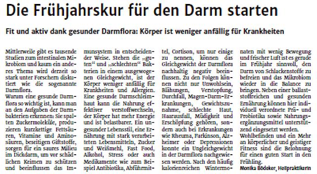 Presseveröffentlichung im Weserspucker am 25. Januar 2020